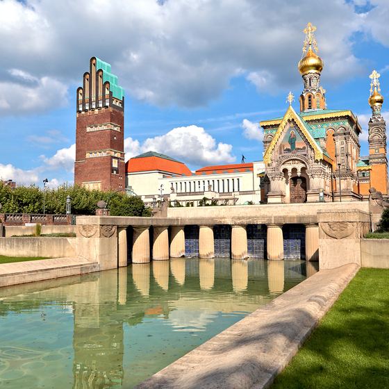 Die Russische Kapelle auf der Mathildenhöhe in Darmstadt