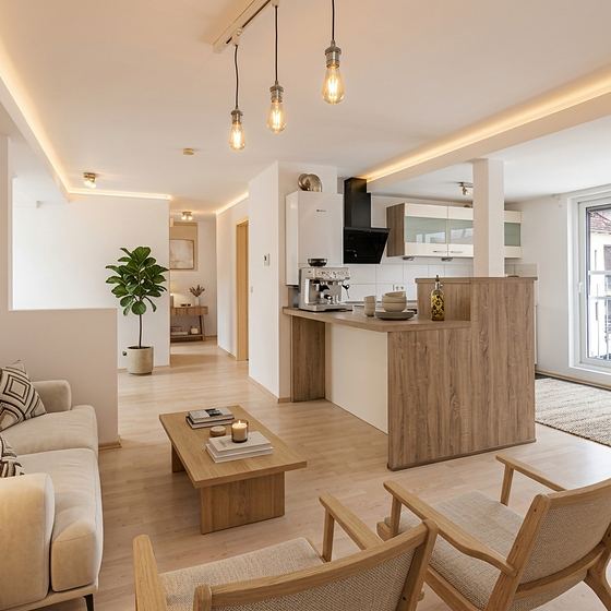 Wohnraum im Wohnhaus Liederbacher Straße